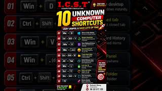 ⌨️ 10 hidden computer shortcuts that will make your work faster! 💻⚡ #Shorts
