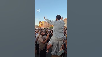 Palestinians Celebrate Prisoner Return Outside Gaza Hospital