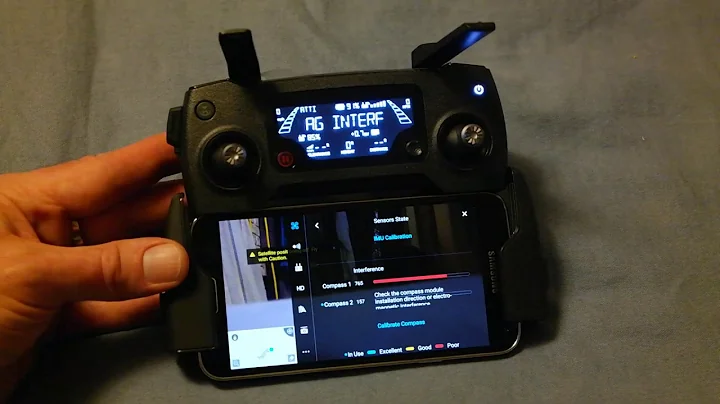 2017-02-18 - DJI Mavic Pro Message - Magnetic Field Interference - Fly with caution