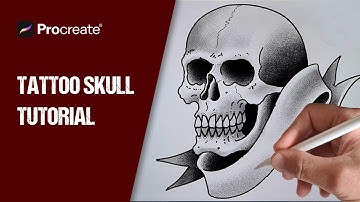 How to Draw a Skull - Procreate Tattoo Brushes