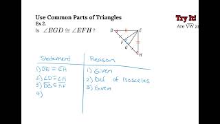 4-6 Congruence in Overlapping Triangles