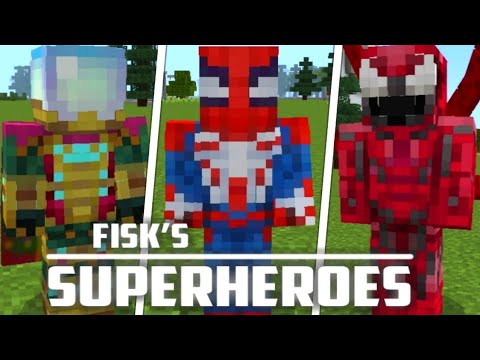 Видео: Копия мода Fisk's Superheroes для Майнкрафта Бедрок