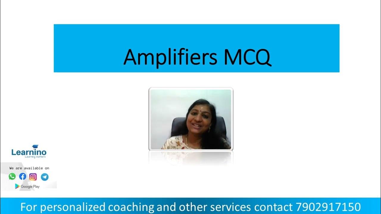 KSEB SUB Engineer Amplifiers MCQ YouTube
