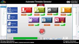DEMO - automatic timetable generator B 16941 , B 16930