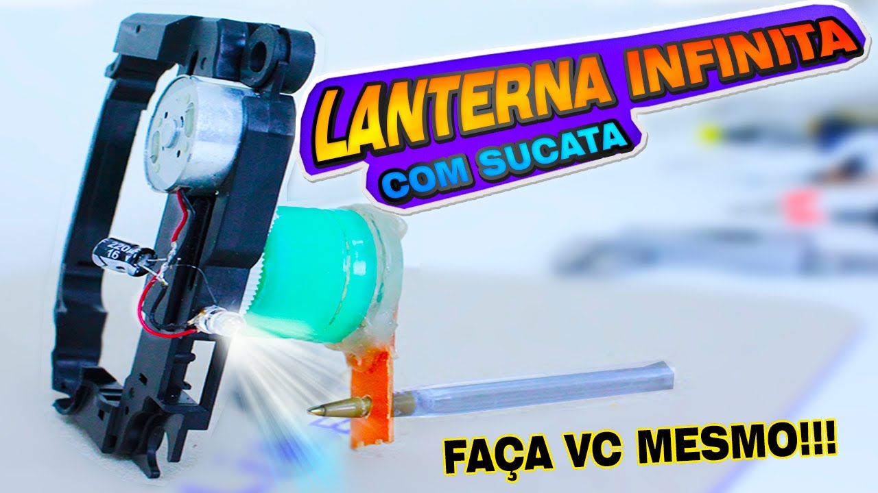 Como Fazer  uma Lanterna ( Funciona sem Baterias e Pilhas ) #fiqueemcasa