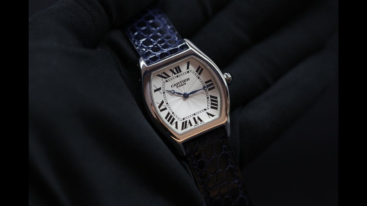 C498 Platinum Cartier Tank Tortue Large 