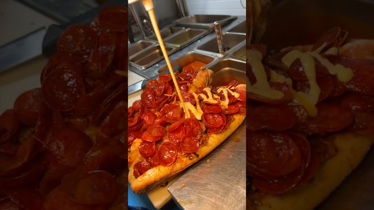 The GOOMBAH COWBOY SUB from Tony Boloney’s in New Jersey! 🔥🔥💪💪 Pepperoni HEAVEN. #DEVOURPOWER