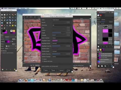 How to Make Graffiti on a Brick Wall in GIMP