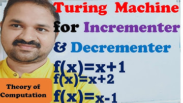 Ontwerp een Turingmachine voor de functie f(x)=x+1 || f(x)=x+2 || f(x)=x-1