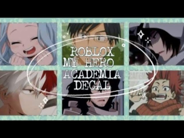 Roblox My Hero Academia Decals
