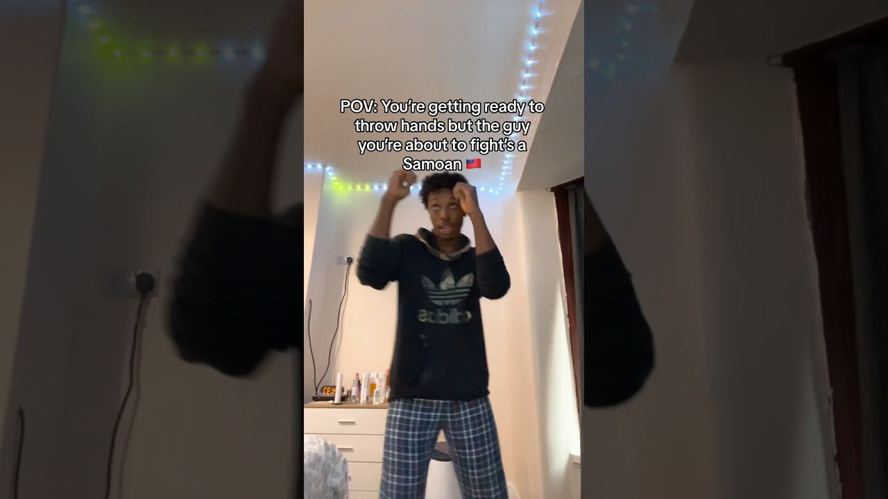 When you get into a fight with a Samoan 🤣☠️ 