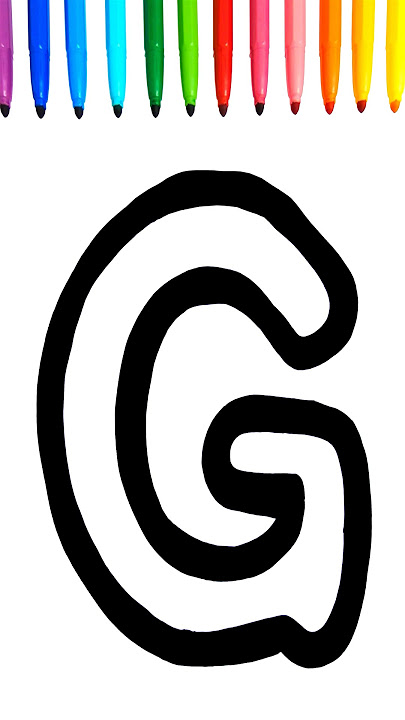 Letter G Drawing and Coloring !