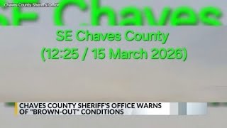 Chaves County drivers warned of brown out conditions