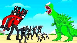 Skibidi toilet GODZILLA RADIATION vs ALL TYPES OF BOSS CAMERA AND SPEAKERS. Animation Dc2.