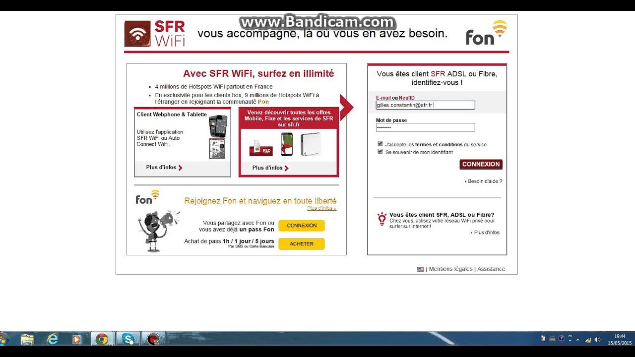 application sfr wifi fon