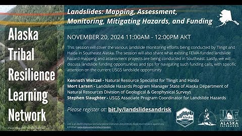 Landslides: Mapping, Assessment, Monitoring, Mitigating Hazards, and Funding