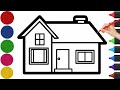 Colorful House Drawing for Kids  | घर को रंगों से सजाएं! How to Draw🎨 🏡 #drawing #video #howtodraw 