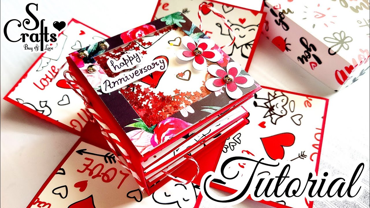 Scrapbook anniversary Full tutorial Birthday card theme | easy handmade ...