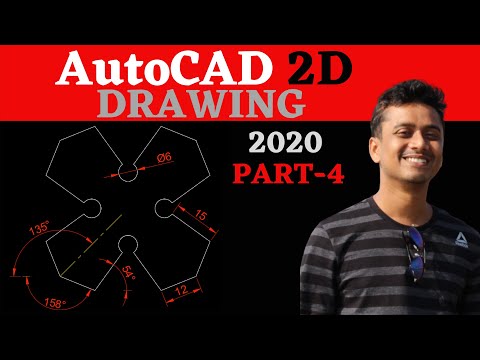 AutoCAD 2D Practice Drawing Exercise || AutoCAD 2020 || Part-4