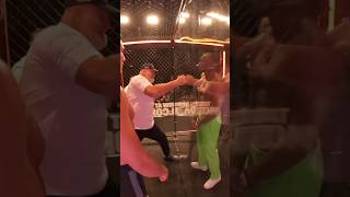 John Fury tries to BREAK THROUGH cage to get to KSI during face off with Tommy Fury 😳