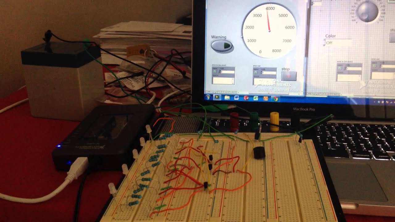 LabView Tri Color LED Shift Light for Miata - YouTube