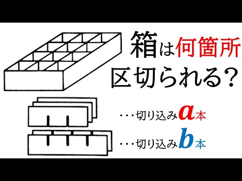 【式の展開】箱を切り込みが入った厚紙で仕切りを作るとき ...