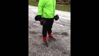 Eccentric weighted jump squats with Belly