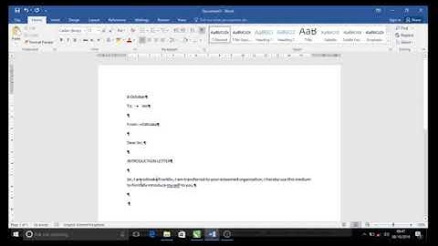 Microsoft word 2016 Part 4  non printing character and line spacing basics