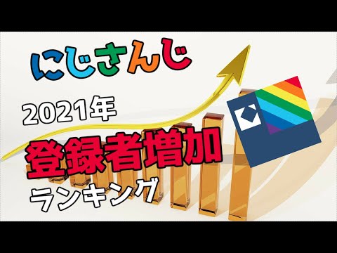 【にじさんじ】2021年登録者数増加ランキング