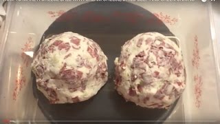 HOW TO MAKE A CHEESE BALL WITH CREAM CHEESE, DRIED BEEF AND GREEN ONIONS