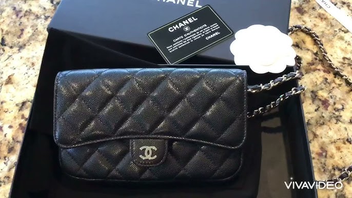 Chanel 21S Classic Flap Phone Holder w Chain Unboxing .( What Fits , Mod  Shots ) 
