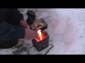 Winter lunch with Firebox Stove