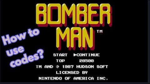Using Codes in Bomberman (1985 version)