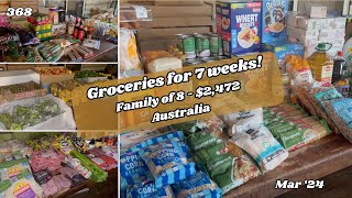 Large Family Once a month Grocery and Supply Run - 7 weeks worth! $2,472 | Off Grid Australia 368