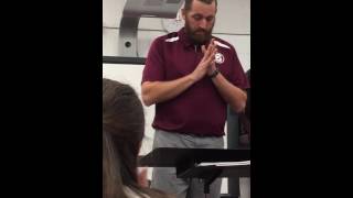 Sayre High School band teacher raps about marching