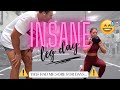 INSANE LEG DAY//booty burner workout, beach day, trying new hair products...