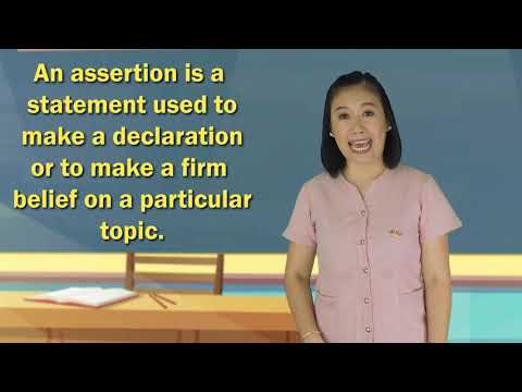 Video: Paano mo ginagamit ang salitang assertion sa isang pangungusap?