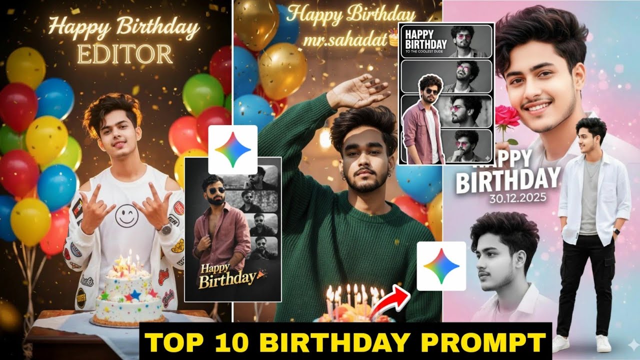 Happy Birthday Photo Editing Gemini | Gemini Birthday Prompt | Happy Birthday Photo Editing Prompt