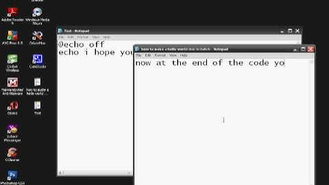how to make a hello world document in batch (tutorial 1)