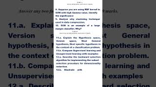 Machine Learning  | CS467 | KTU  Previous Question Paper | December 2021