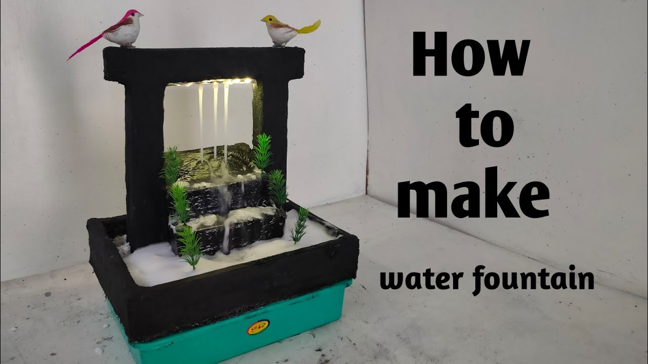 How to make indoor water fountain|homemade Cement water fountain | how