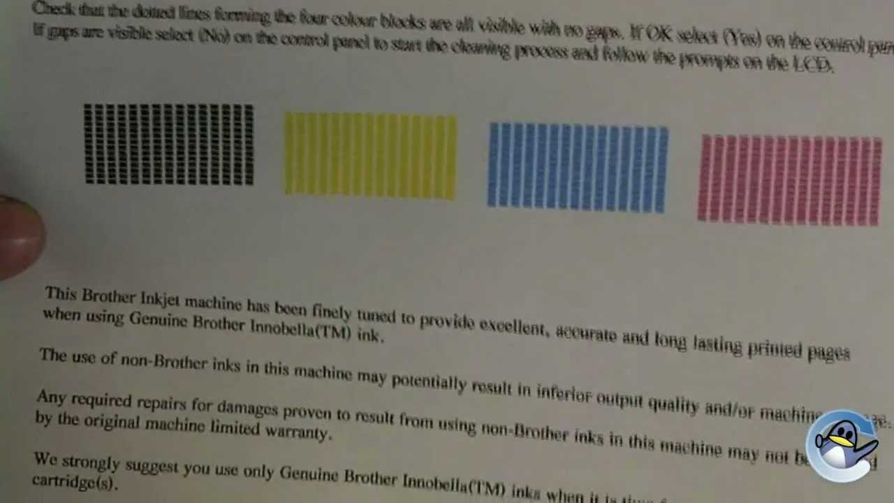 How to do a Test Print from a Brother DCP-J525W Printer - YouTube