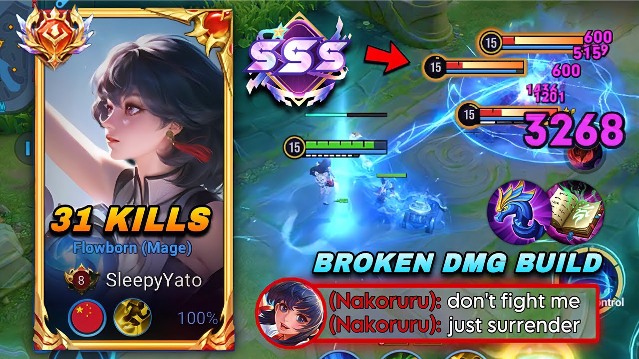 TOP 1 FLOWBORN MAGE BURST DAMAGE BROKEN BUILD THAT CAN EASILY WIPE ENEMIES | FLOWBORN BUILD & ARCANA