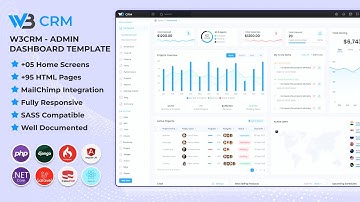 W3CRM - Admin Dashboard Template #template #themeforest