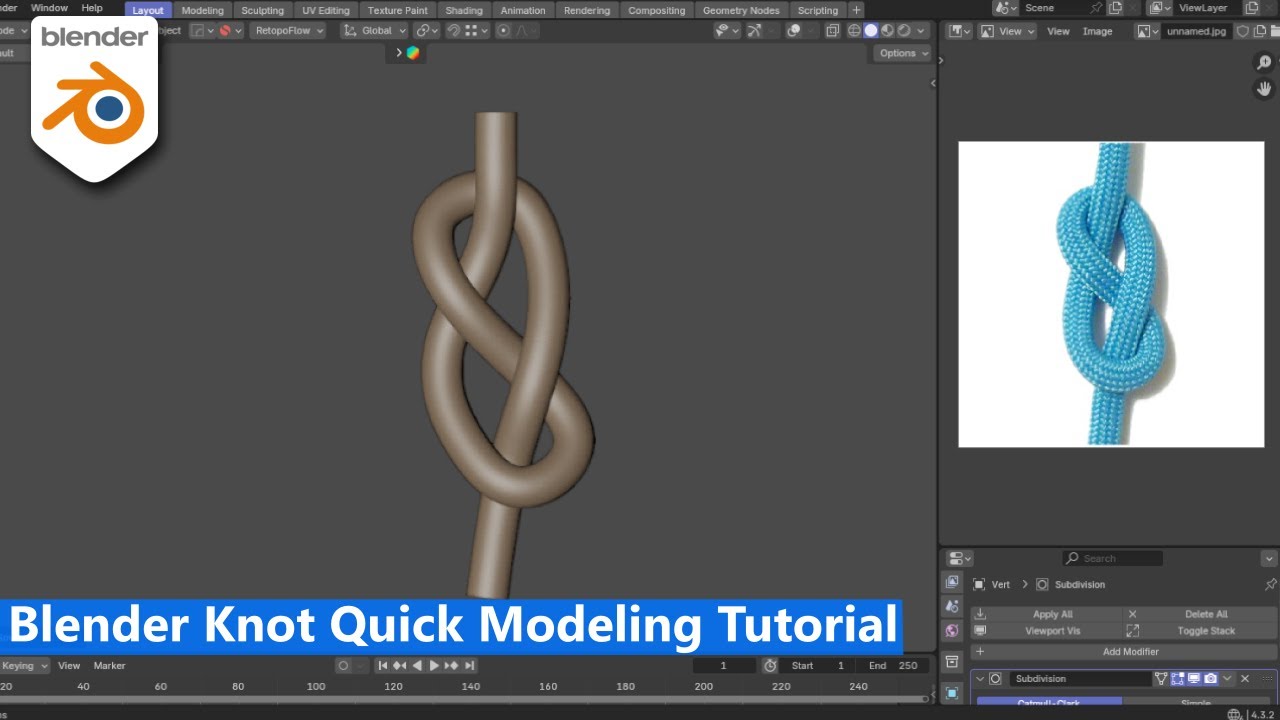 Blender: Quick & Easy Knot Modeling Tutorial - YouTube
