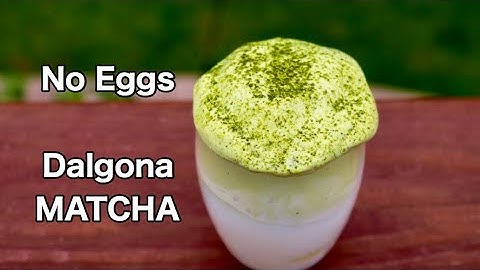 Dalgona Matcha Iced Latte| No Eggs