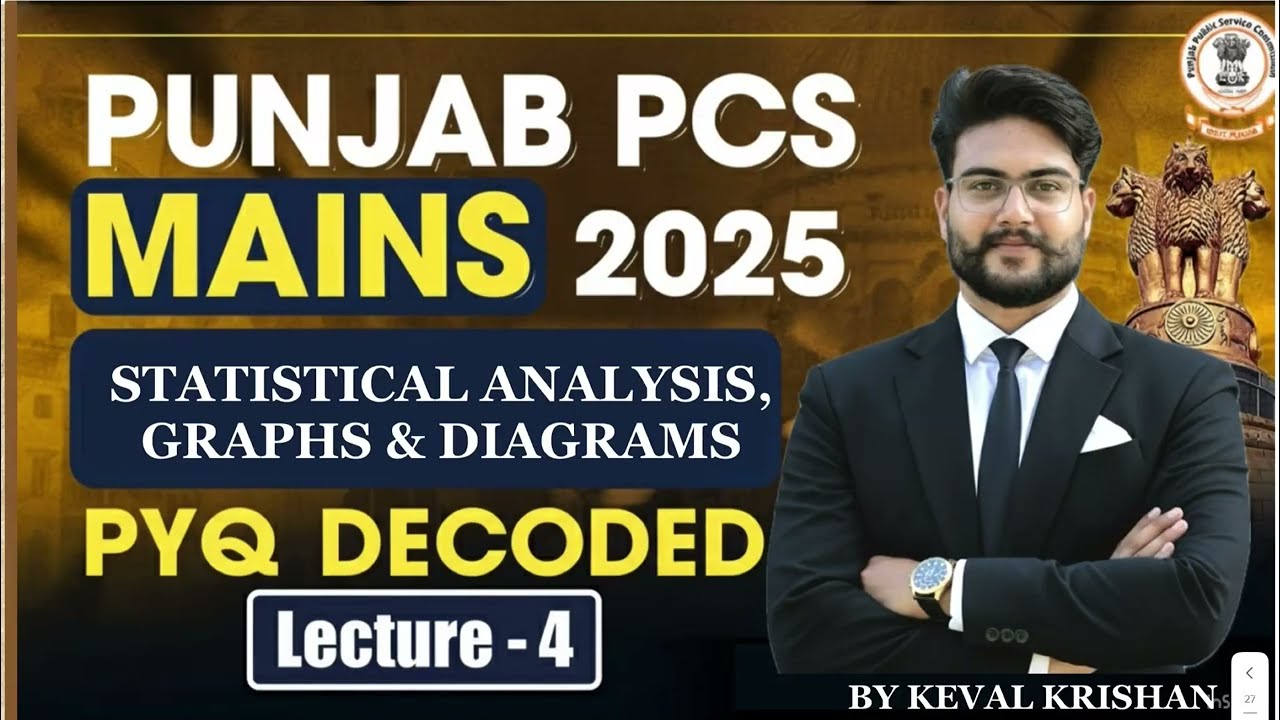Punjab PCS Mains 2025 | Mean, Median & Mode | Statistical Analysis | PYQ Decoded | Lecture 4
