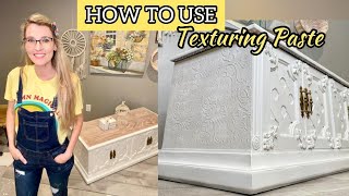 Furniture Flip Makeover | Texturing Paste on Furniture screenshot 1