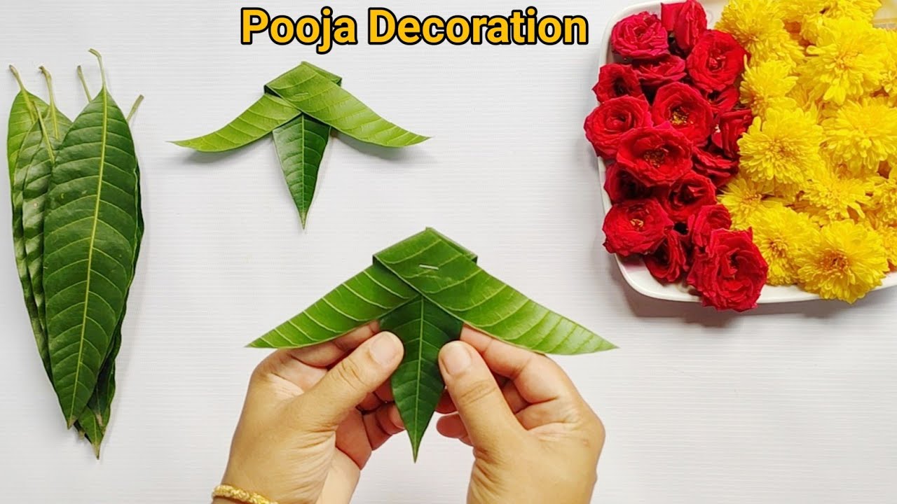 Varalaxmi Pooja Decoration Ideas || Mango Leaf Thoran Decoration at home  || Toran decoration ideas