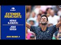 Novak djokovic vs joao sousa extended highlights  2018 us open round 4